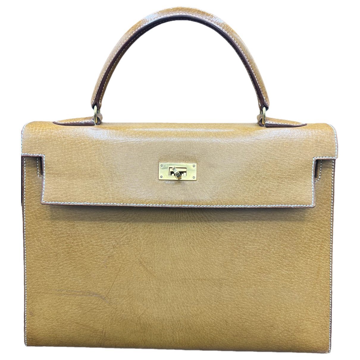 Hermes Kelly 32 Handbag Caramel Courchevel Leather