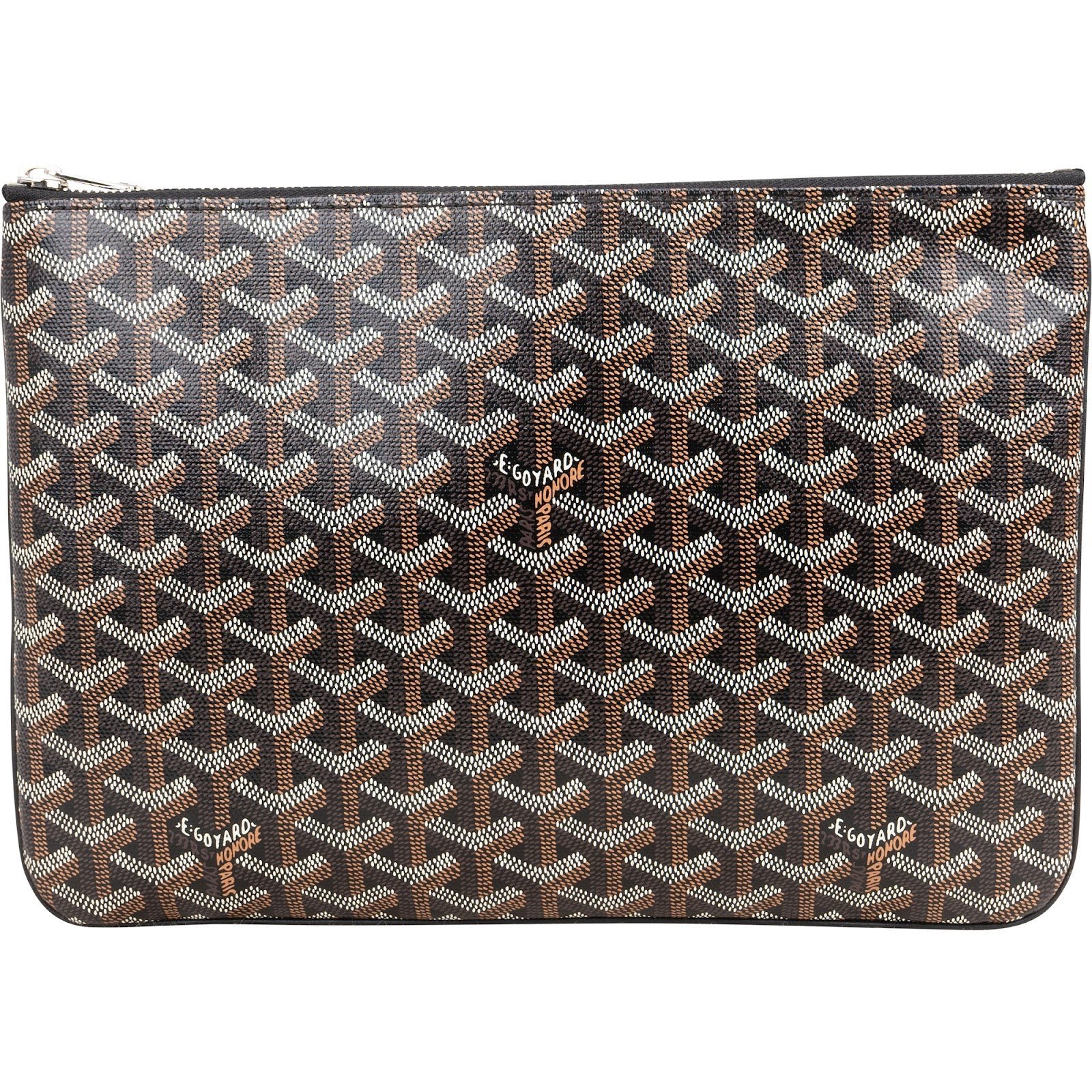 Goyard Sénat leather clutch bag