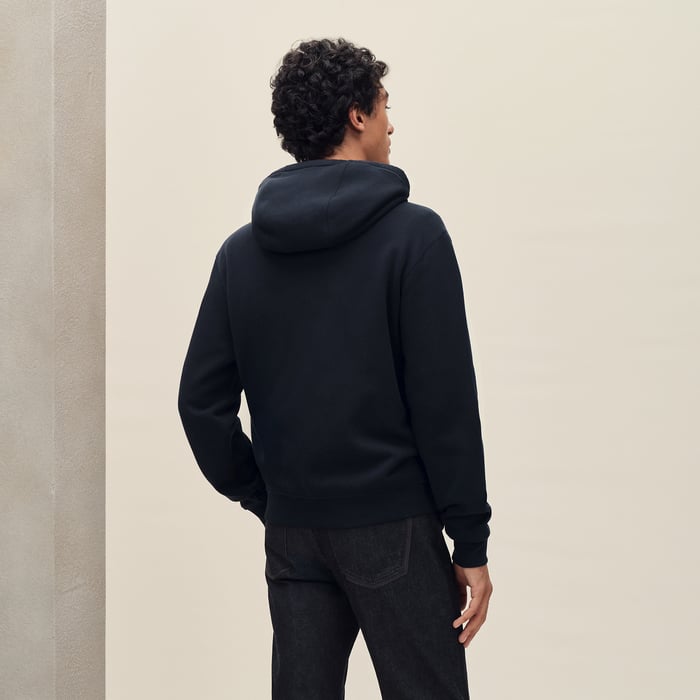 Marine "Eperon d'Or En Perspective" Zipped Hooded Sweater