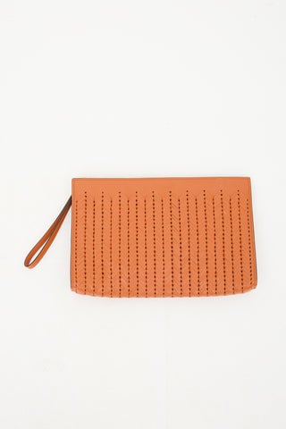 Woven Leather Clutch