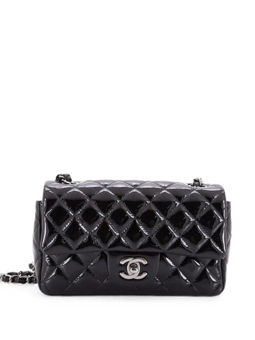 Classic Single Flap Bag Quilted Patent Mini crossbody bag