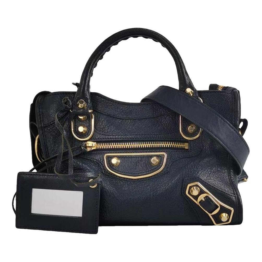 City leather handbag