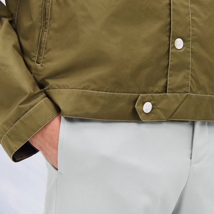 Matcha "Pique Plie" Buttoned Jacket