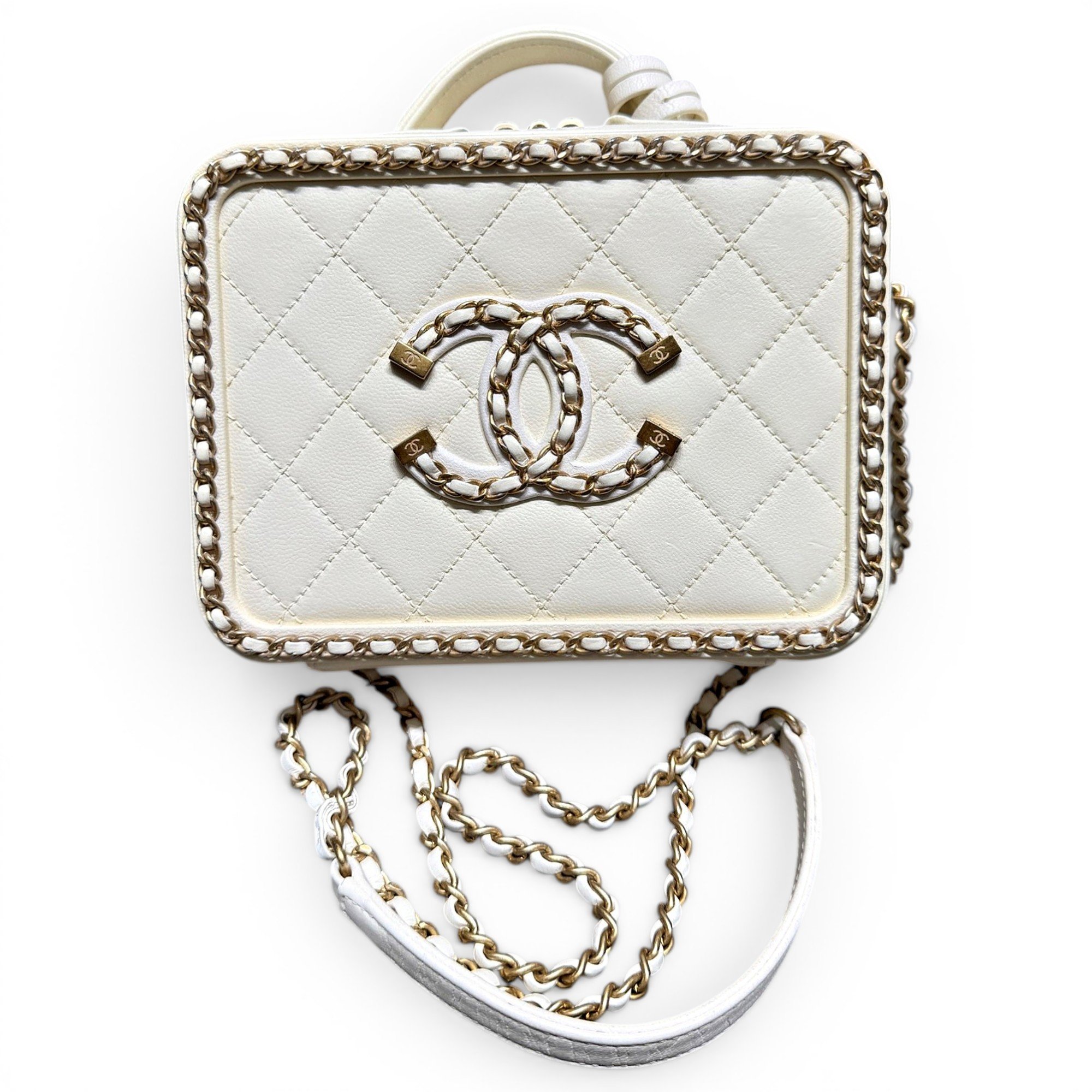 Vanity leather handbag