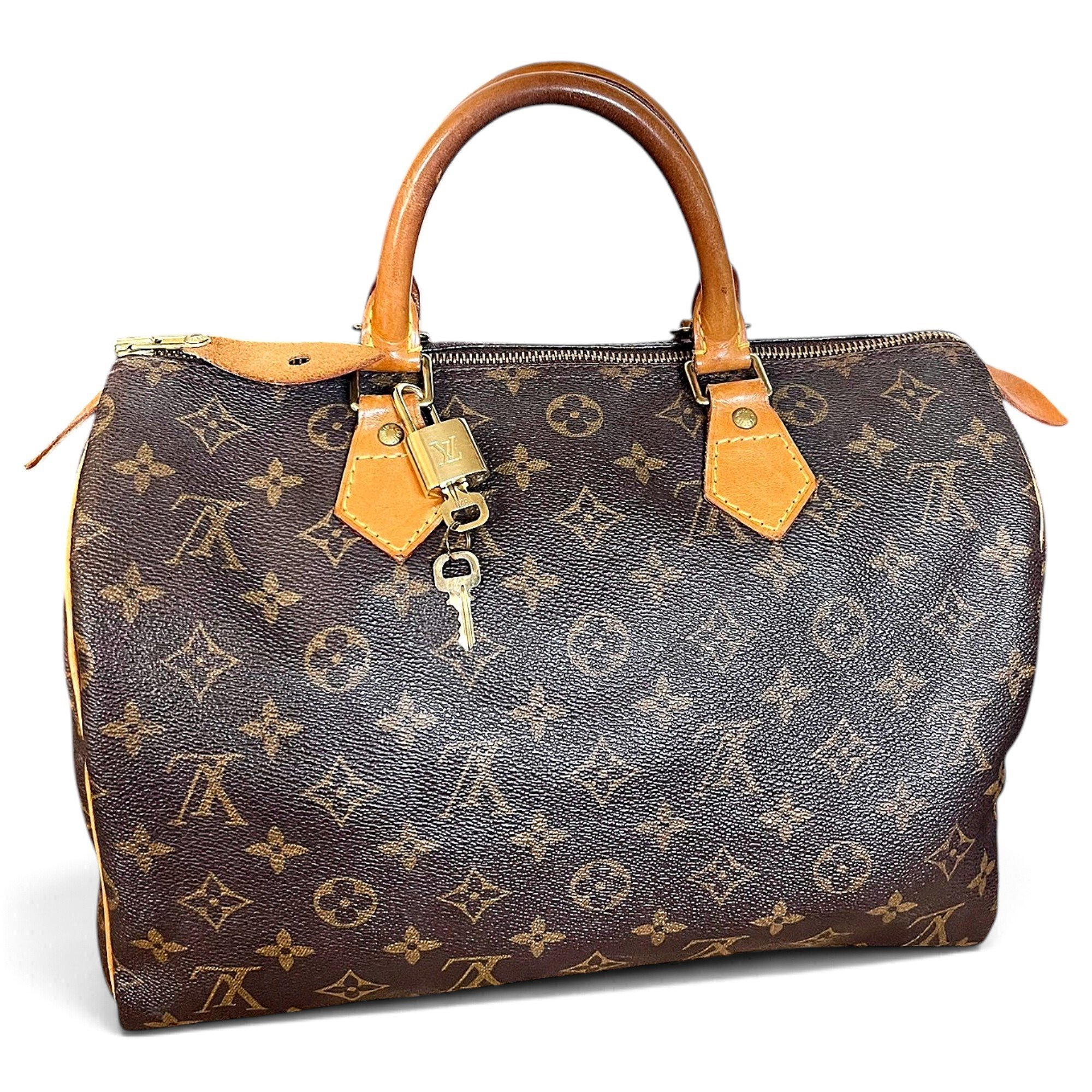 Speedy leather handbag