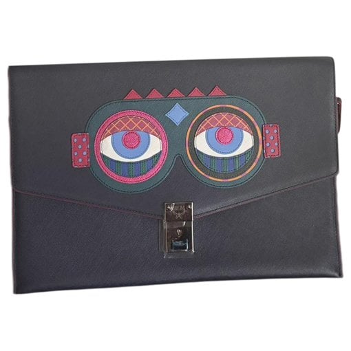 Leather clutch bag