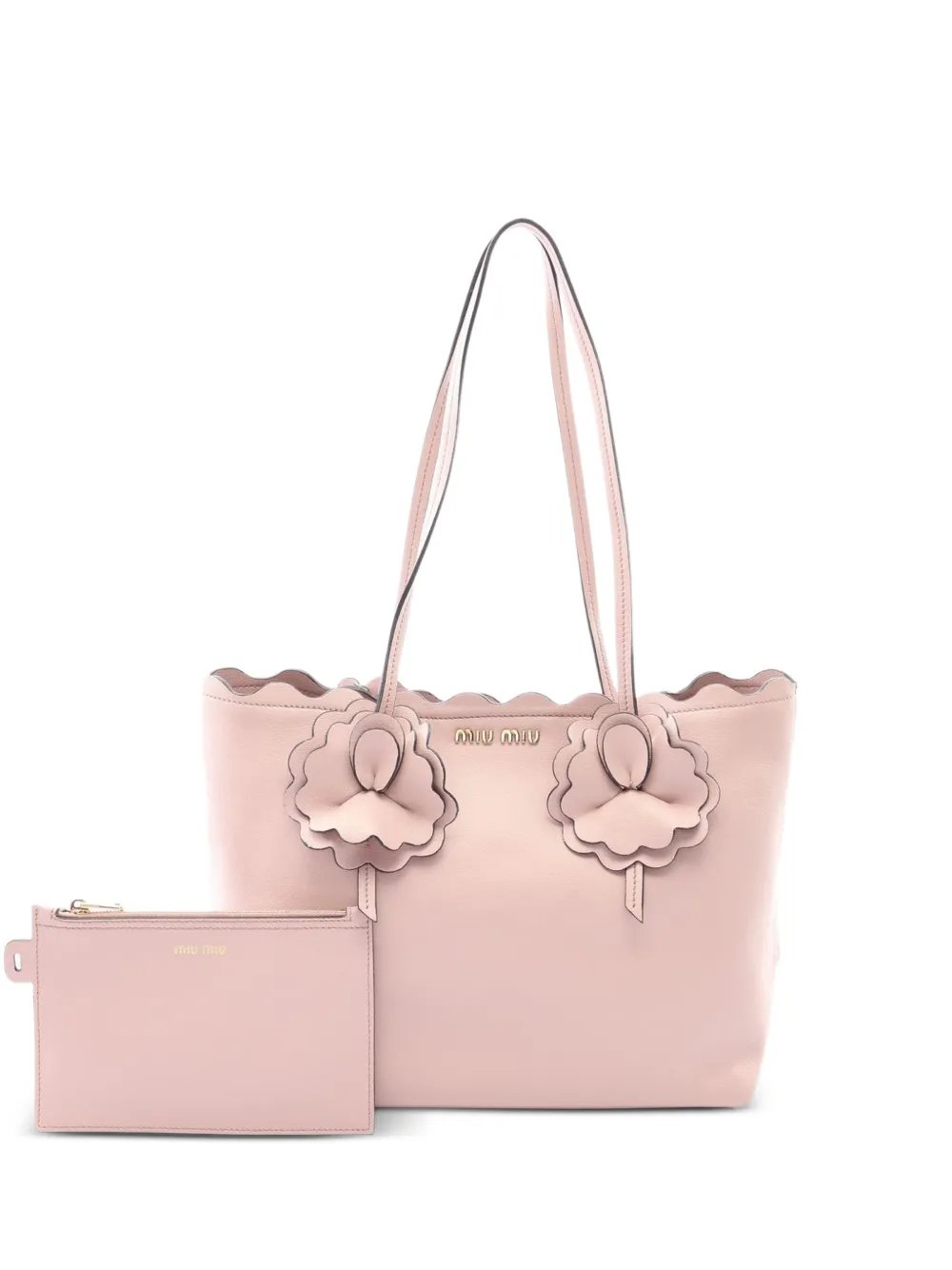 2010s floral-appliqué tote bag