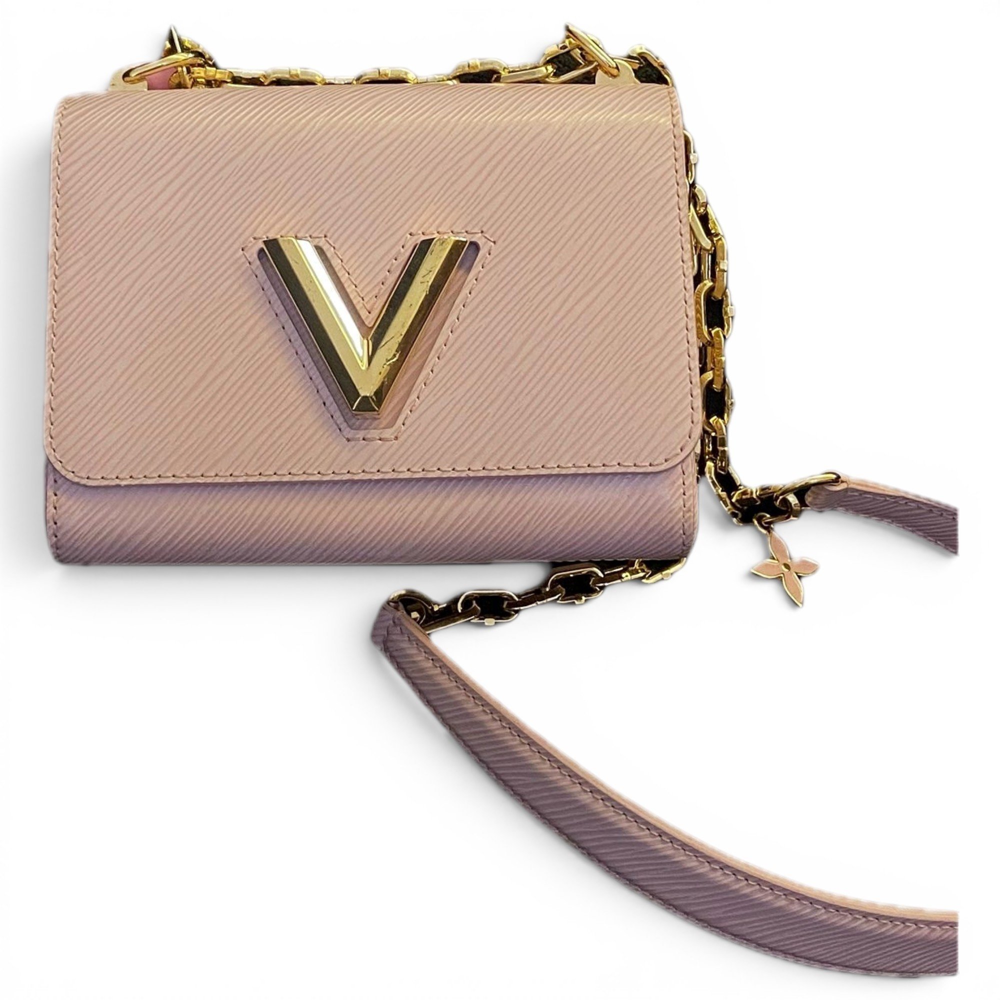 Twist leather handbag