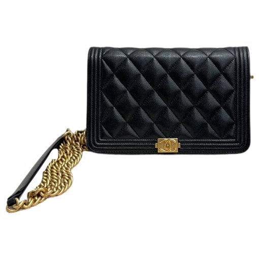 Wallet On Chain Boy leather handbag