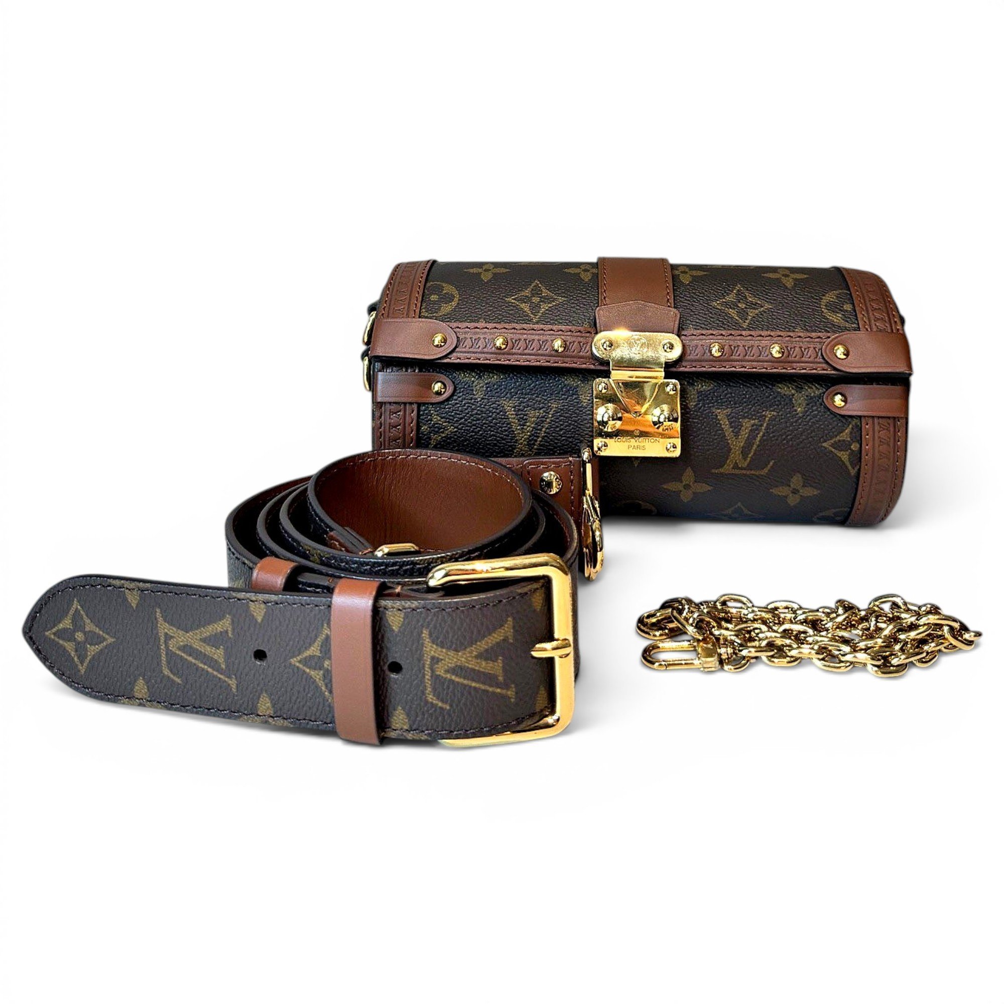 Louis Vuitton Papillon Trunk leather handbag