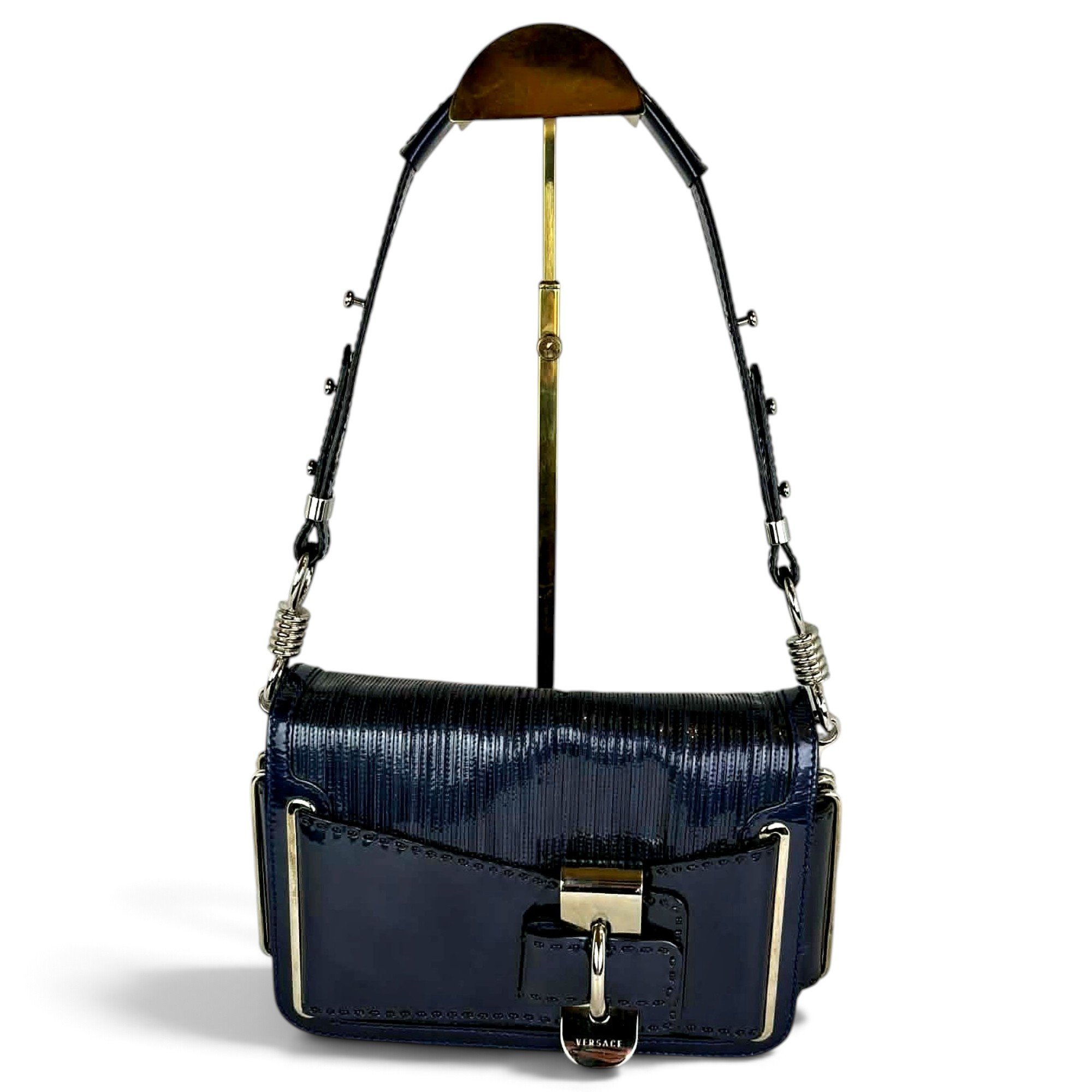 Patent leather handbag
