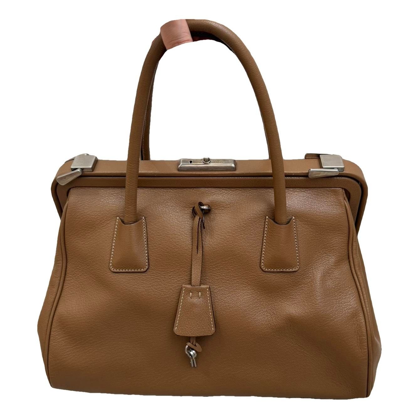 Prada Madras leather tote