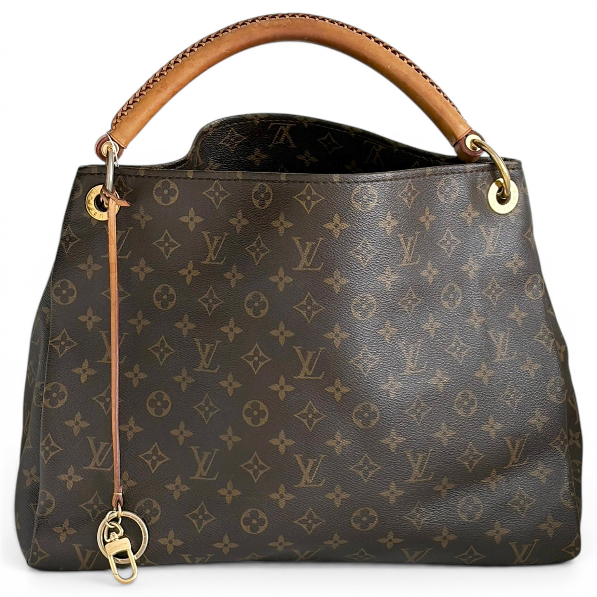 Artsy leather handbag
