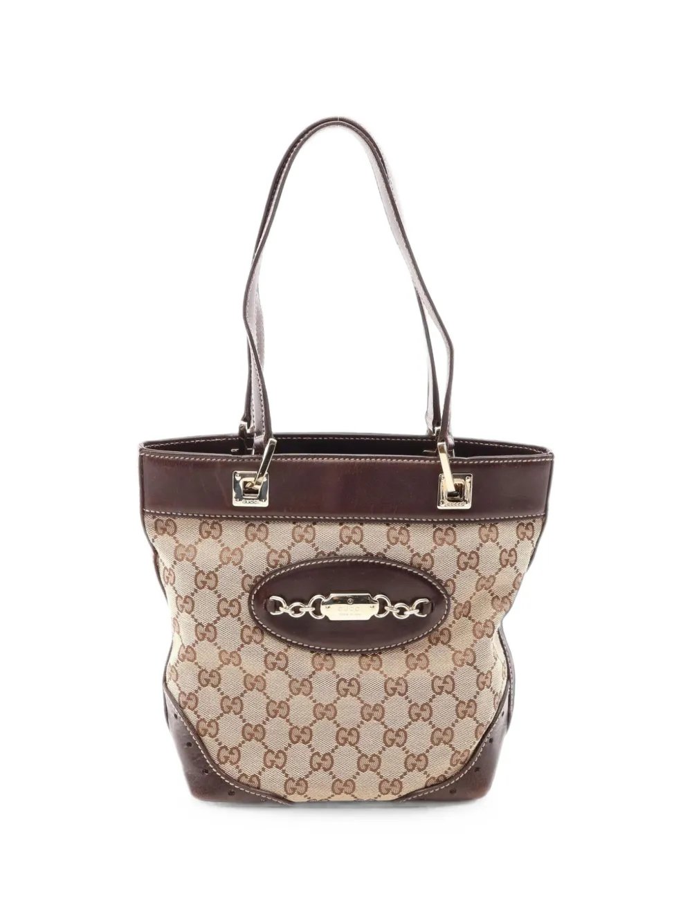 2000s logo-pattern tote bag