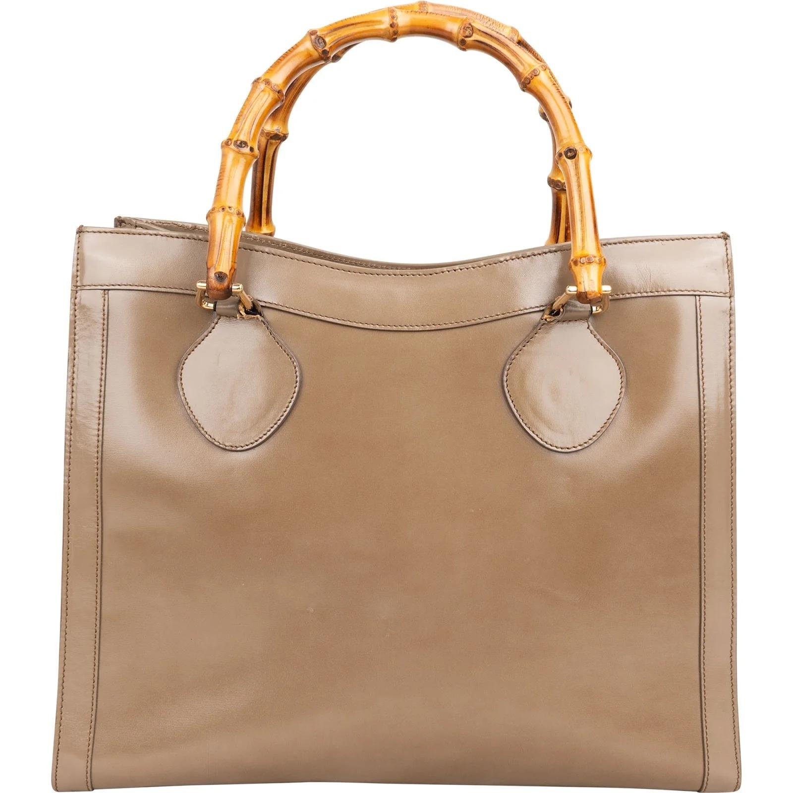 Bamboo leather handbag