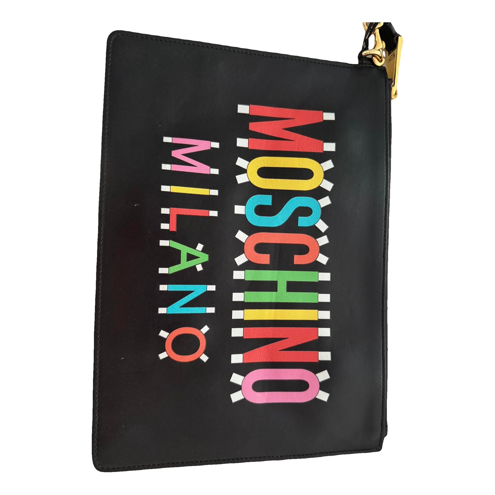 Leather clutch bag