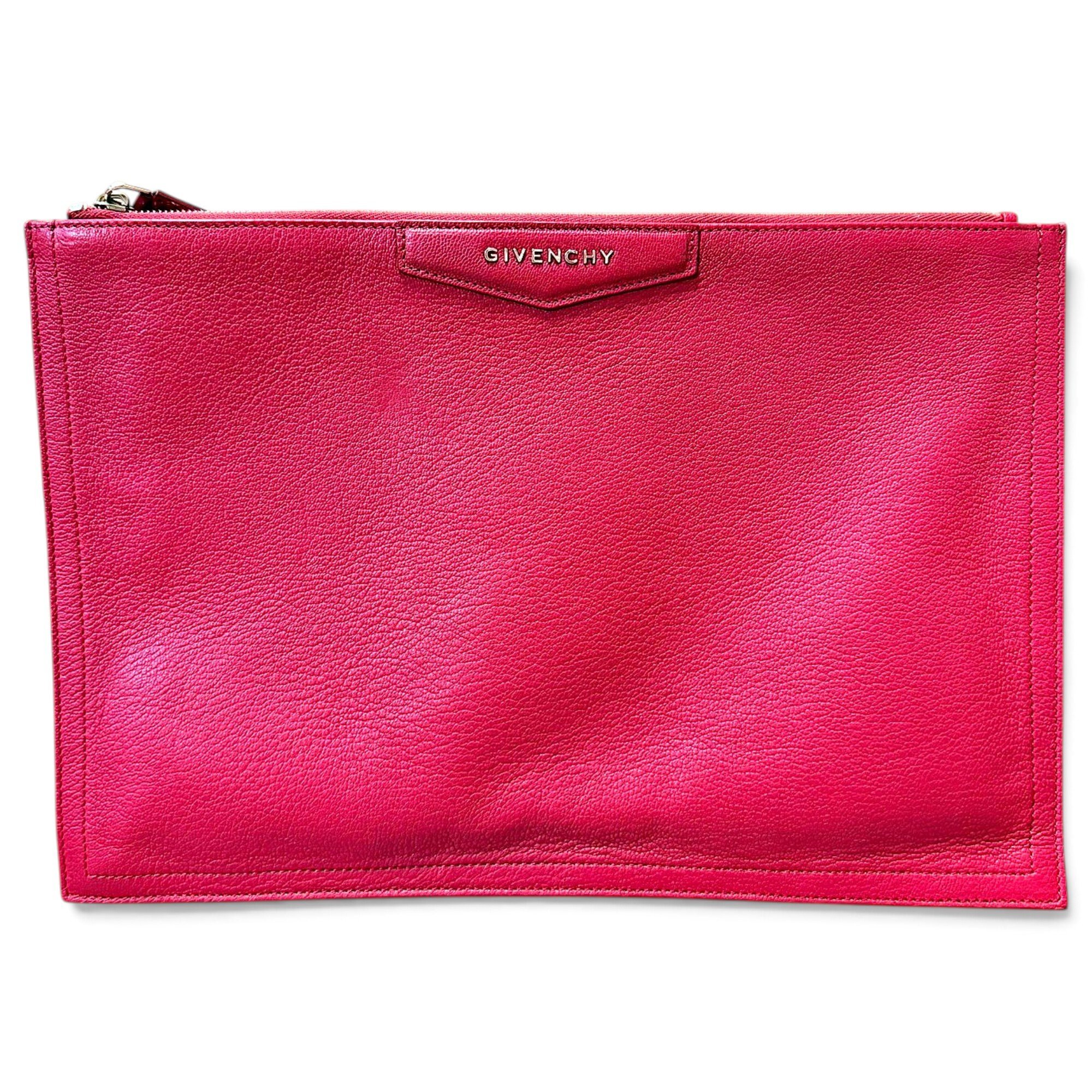 Leather clutch bag