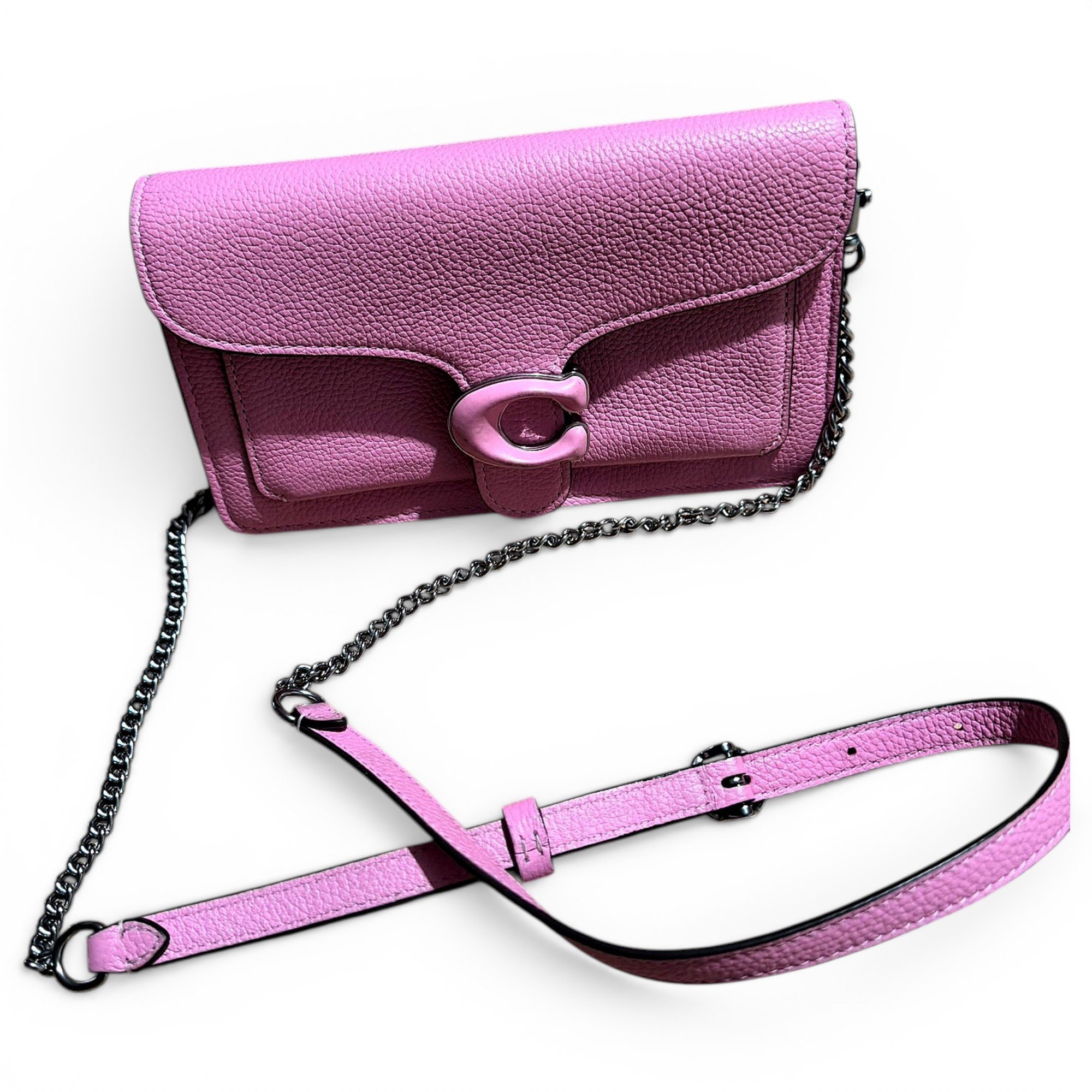 Leather clutch bag