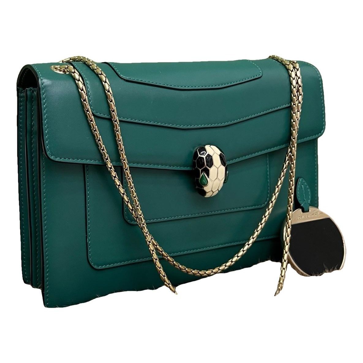 Serpenti leather handbag