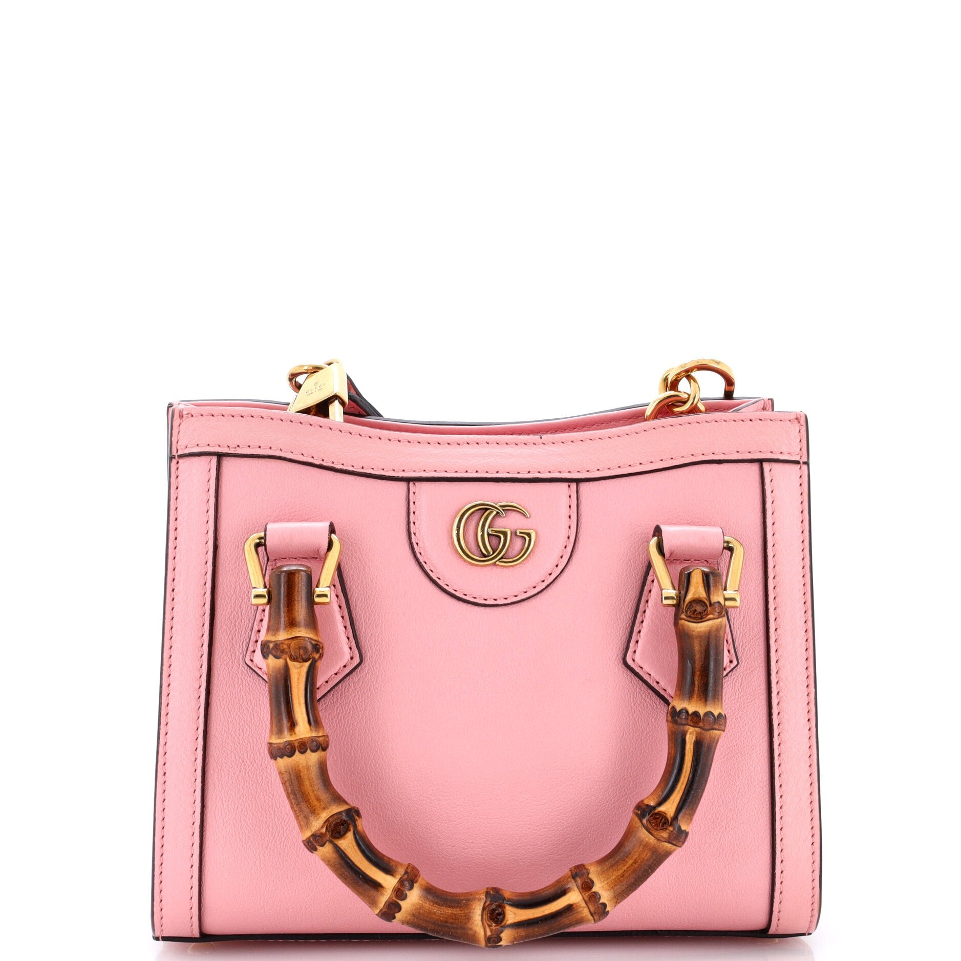Diana NM Bamboo Handle Tote Leather Mini