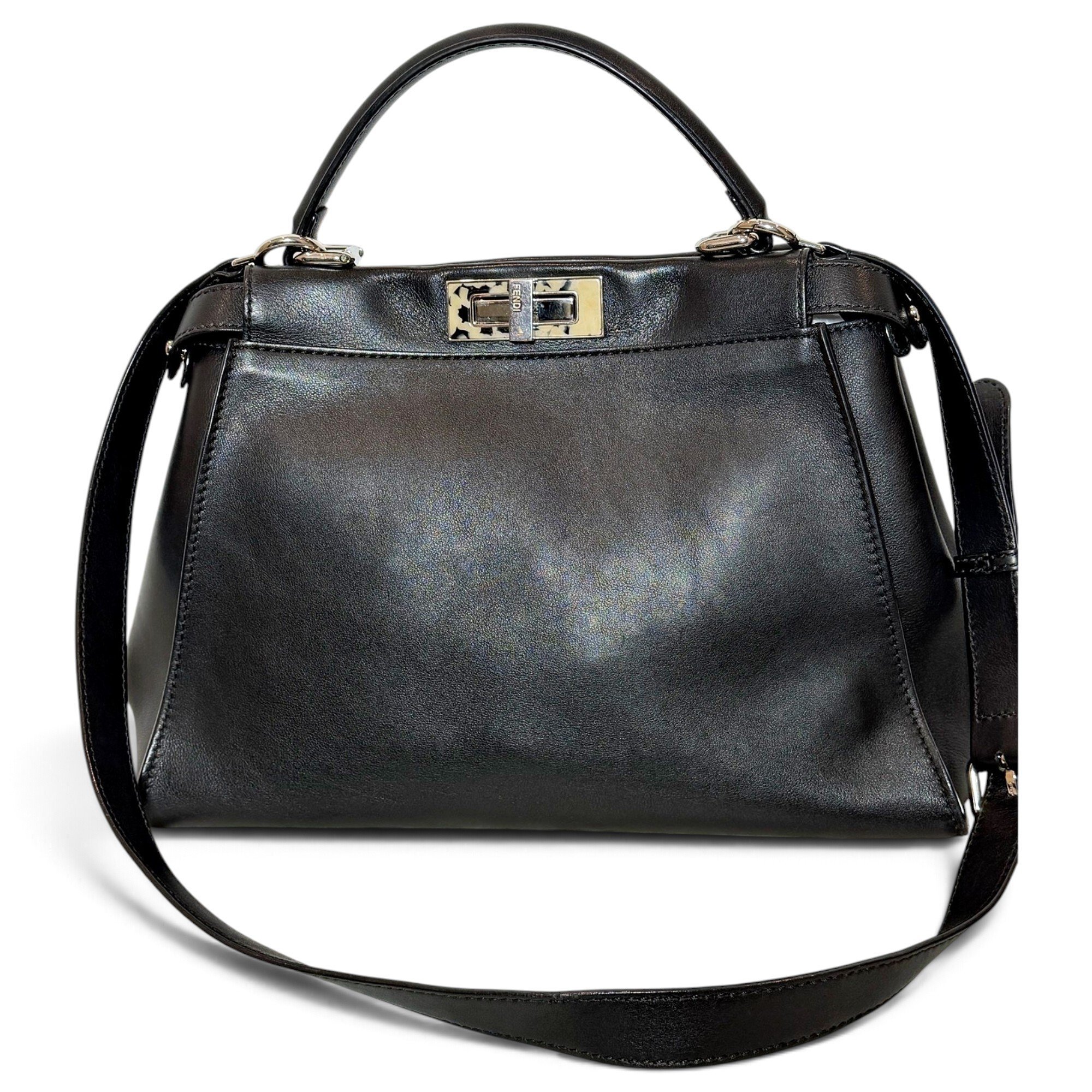Peekaboo leather handbag