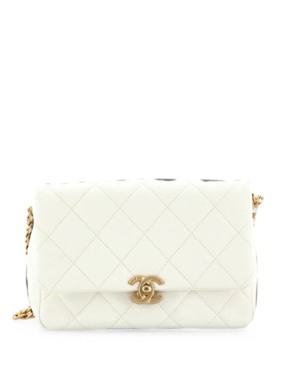 Chain Melody Flap Bag Quilted Caviar Small crossbody bag