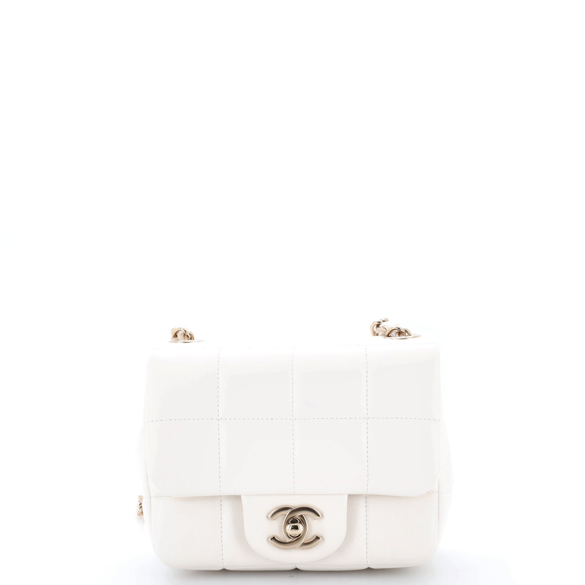 Monacoco Logo Blocks Square Flap Bag Quilted Lambskin with Resin Mini