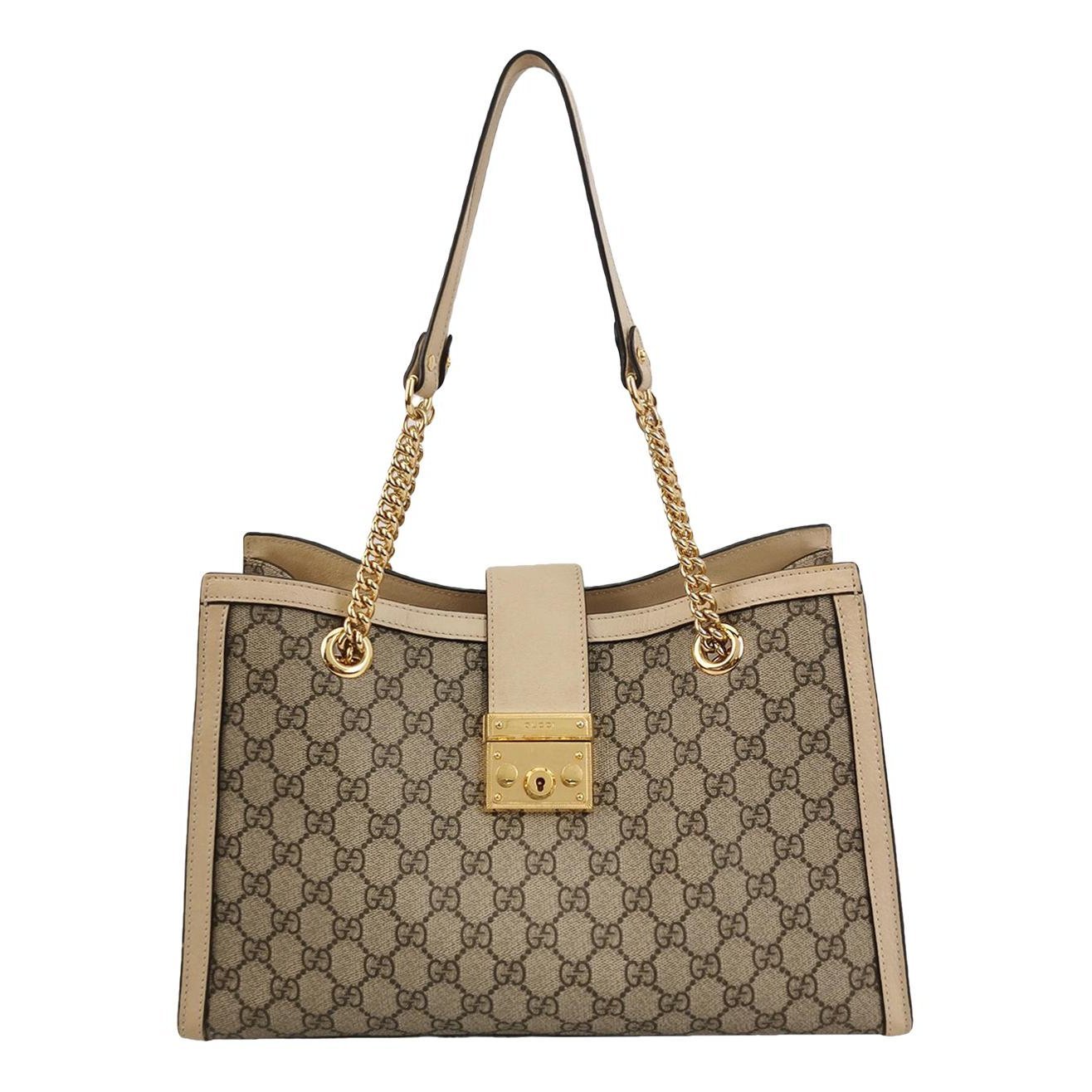 Padlock leather handbag