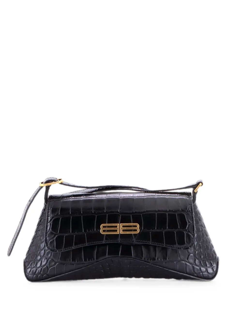 XX Flap Street Shoulder Bag Crocodile Embossed Leather Small hobo bag
