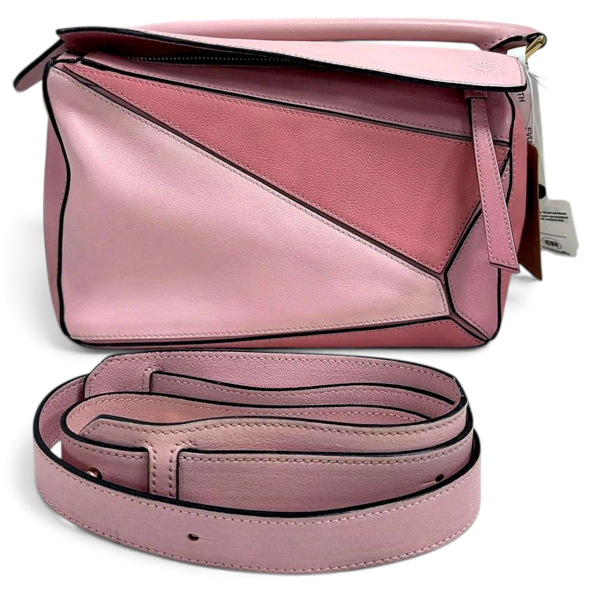 Puzzle leather crossbody bag