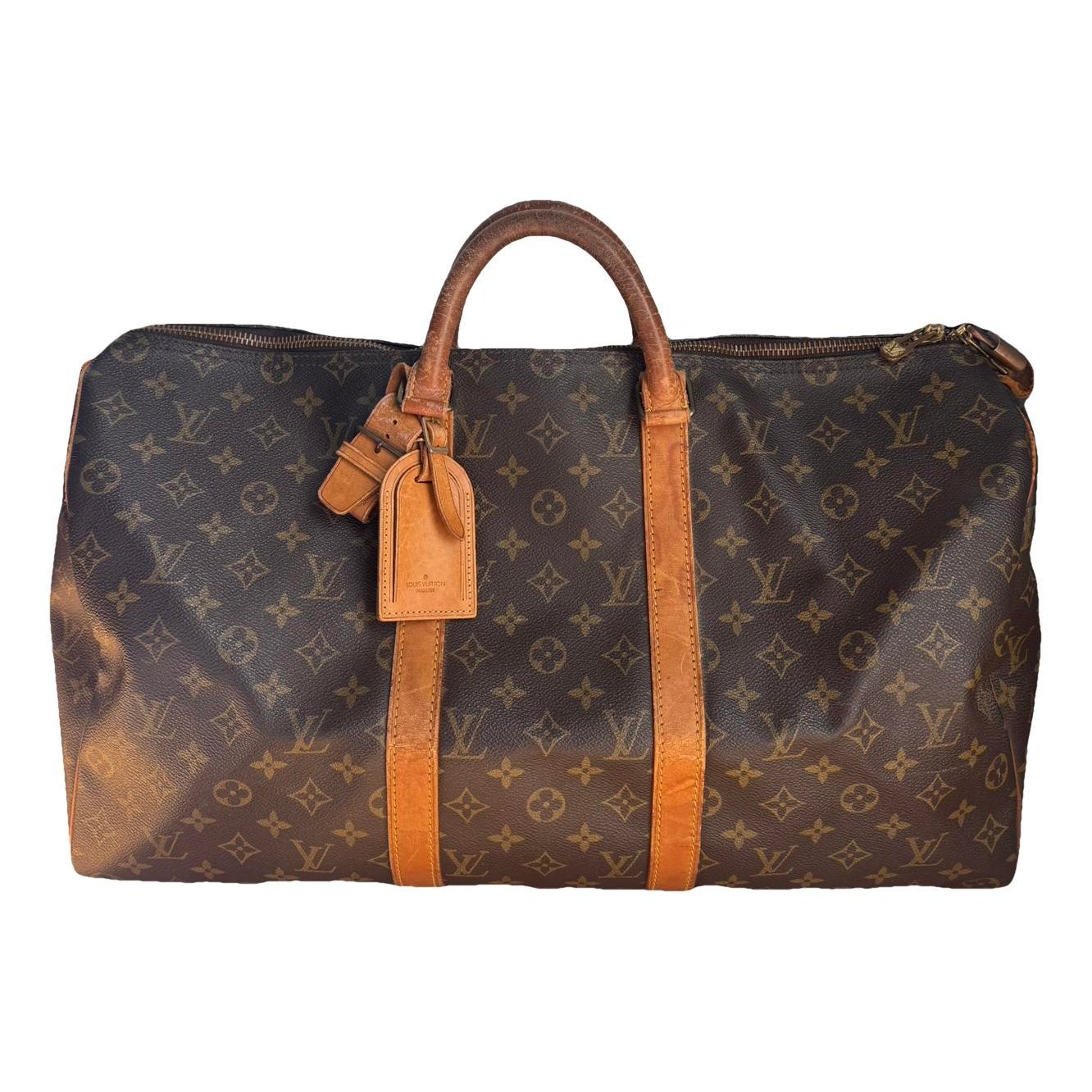 Keepall leather travel bag