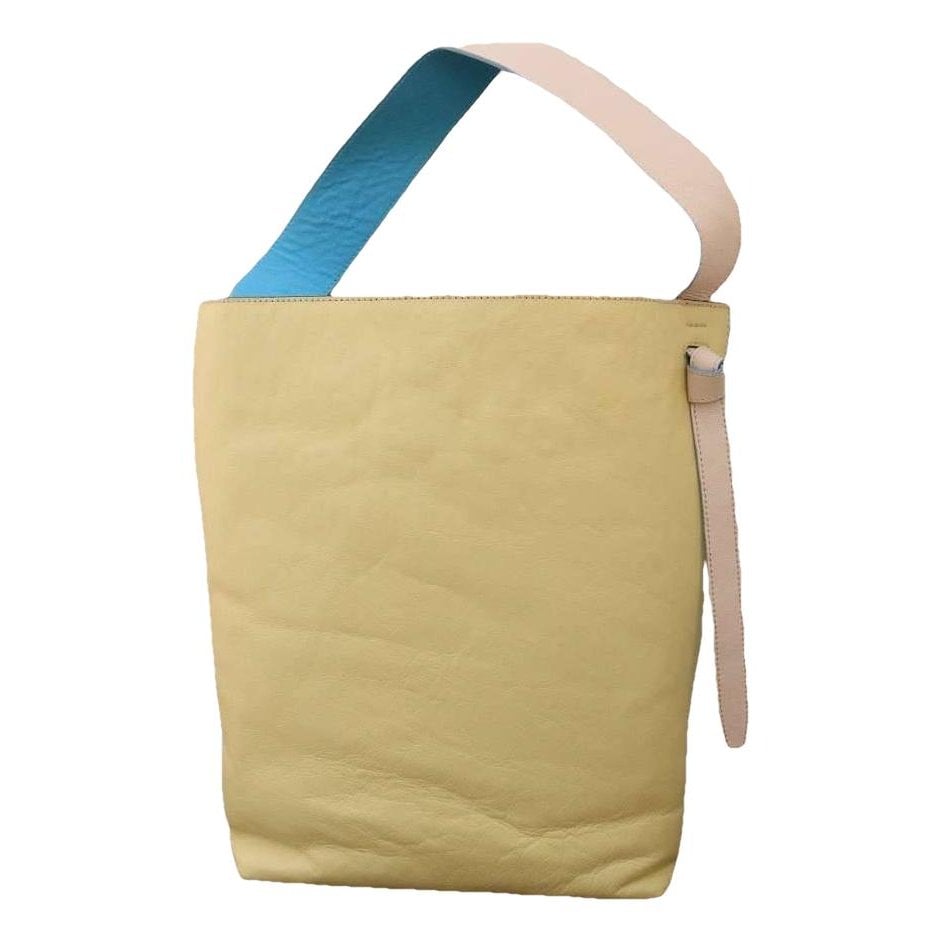 Twisted leather tote