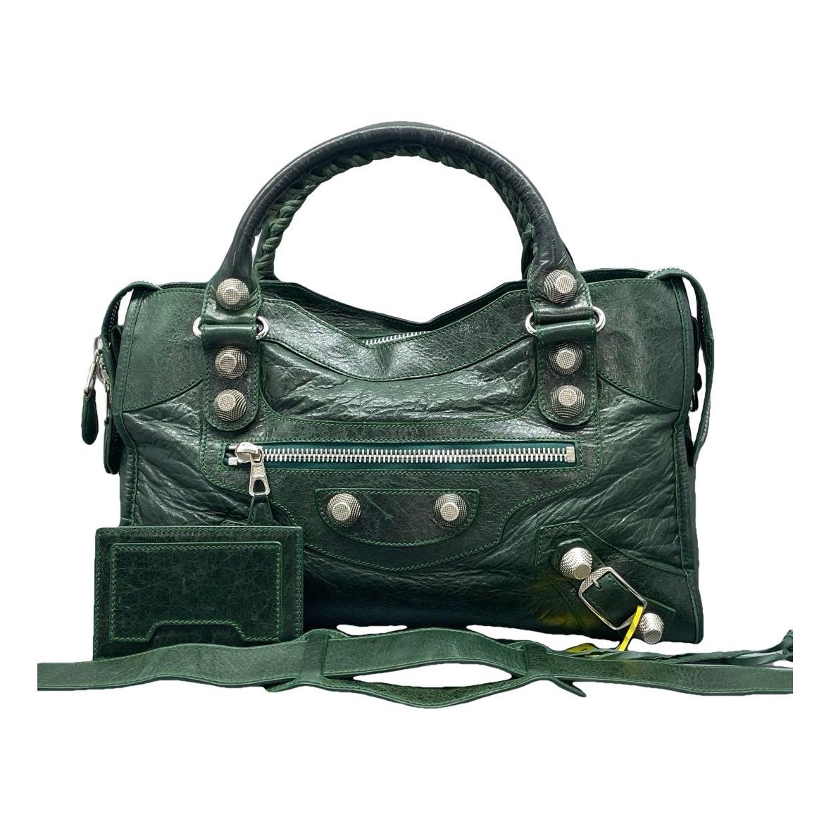 City leather handbag
