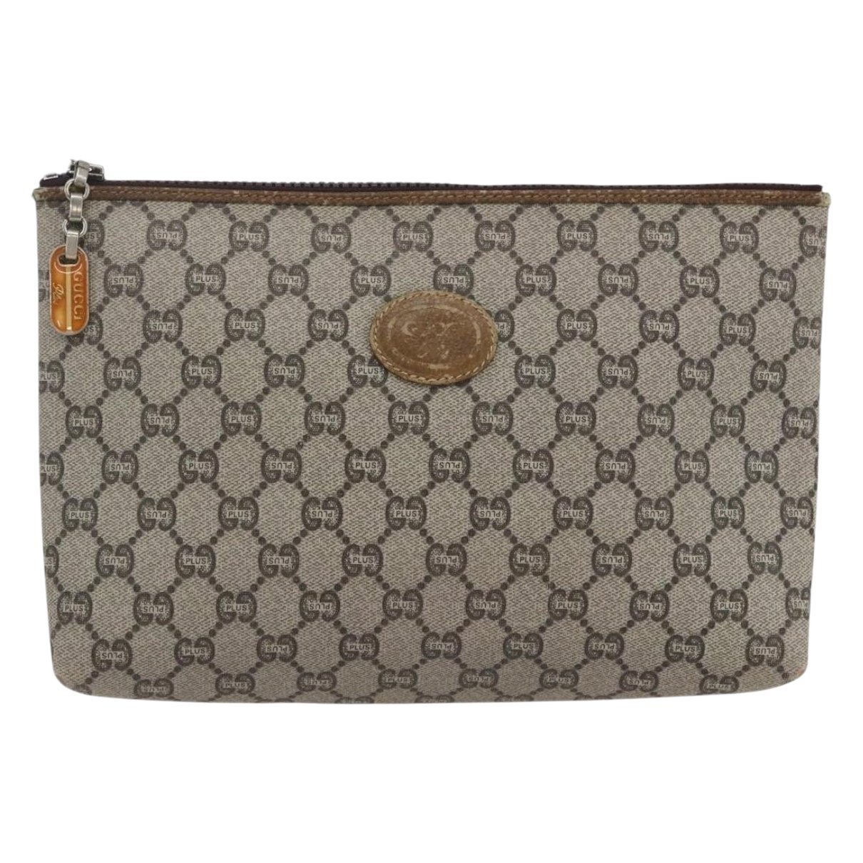 Leather clutch bag