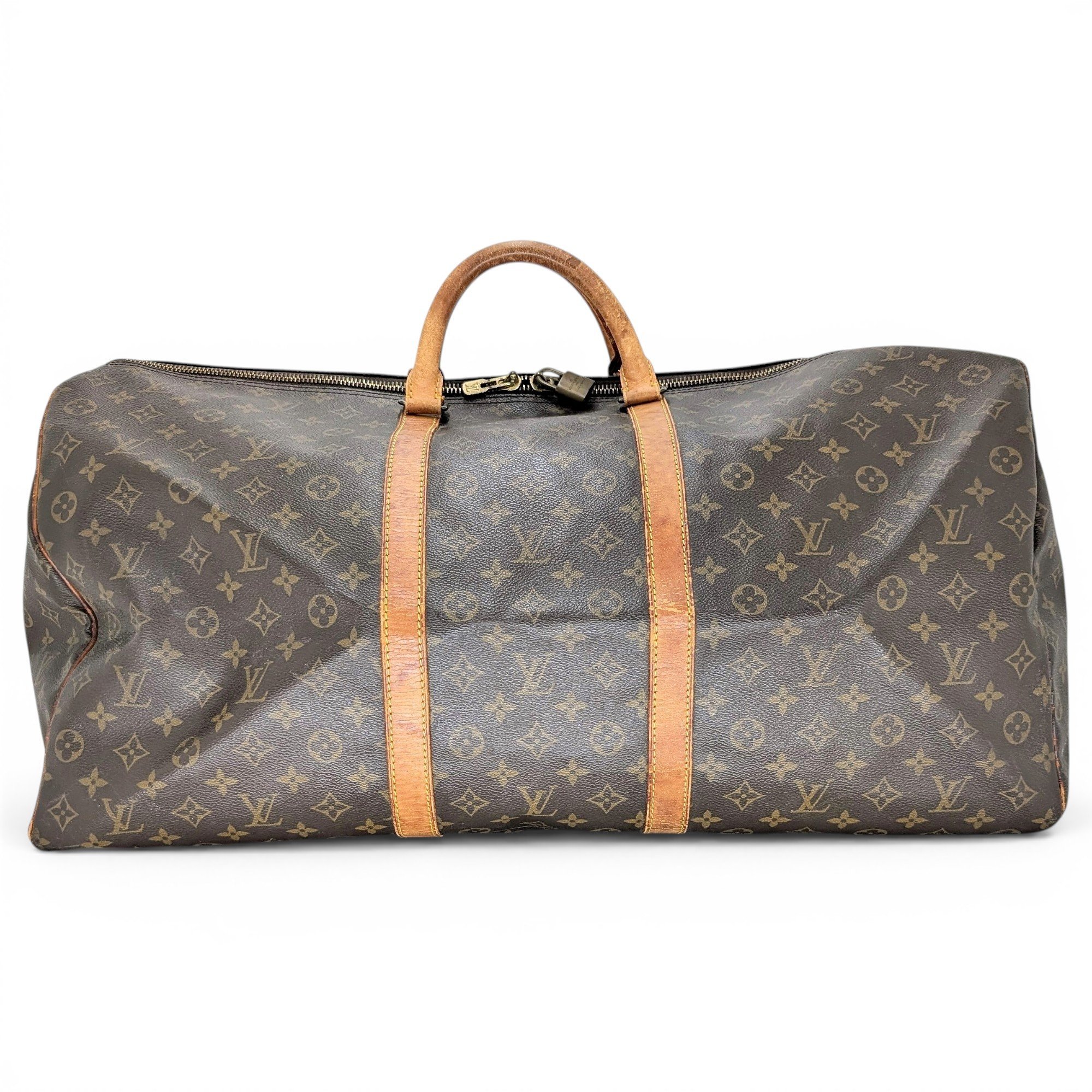 Keepall leather travel bag
