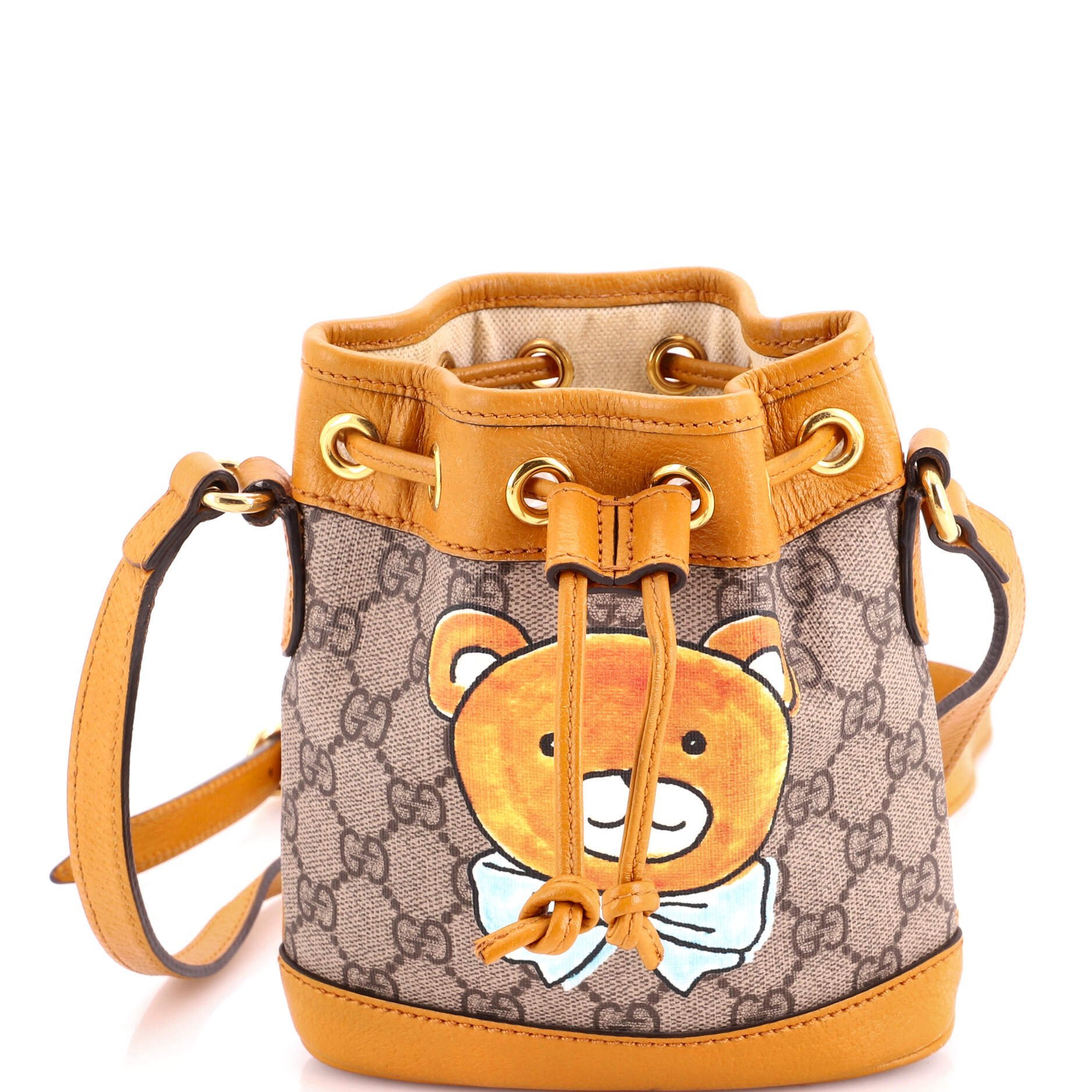 Ophidia Bucket leather crossbody bag