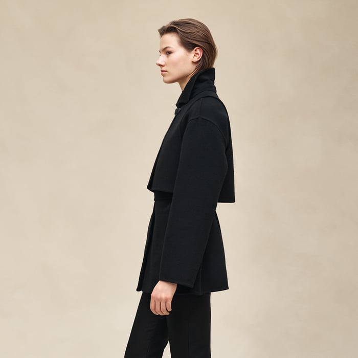 Noir Trench Modular Cashmere Coat
