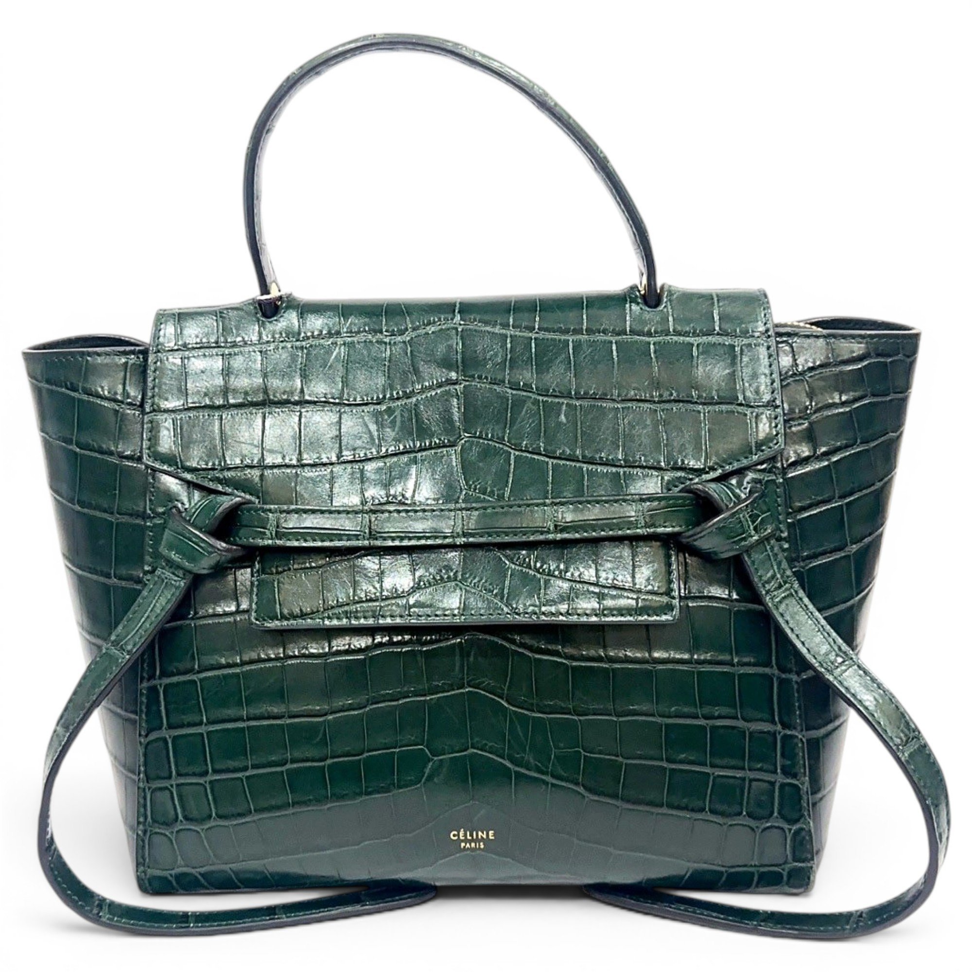 Belt leather handbag