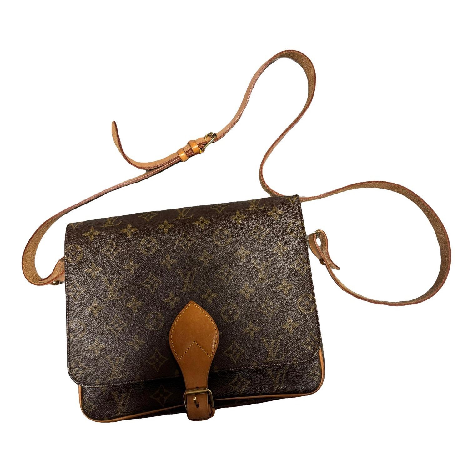 Cartouchière leather crossbody bag