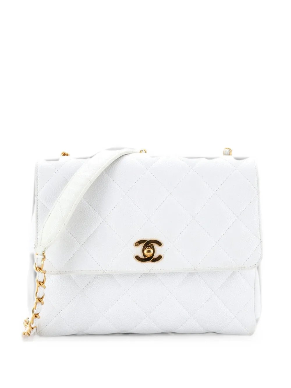 Square CC Flap Bag Quilted Caviar Small shoulder bag