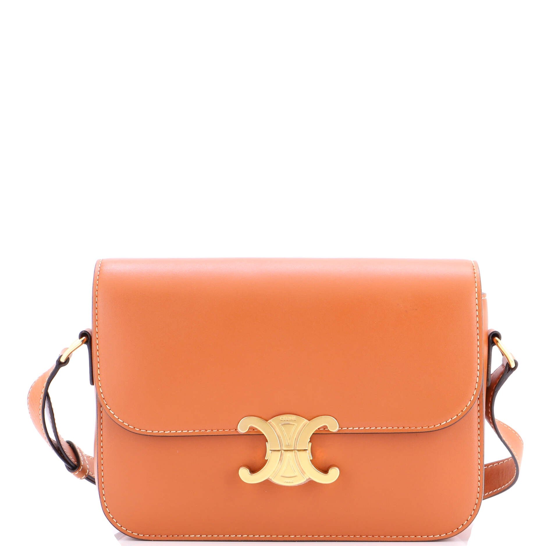 Celine Triomphe Shoulder Bag Smooth Calfskin Medium