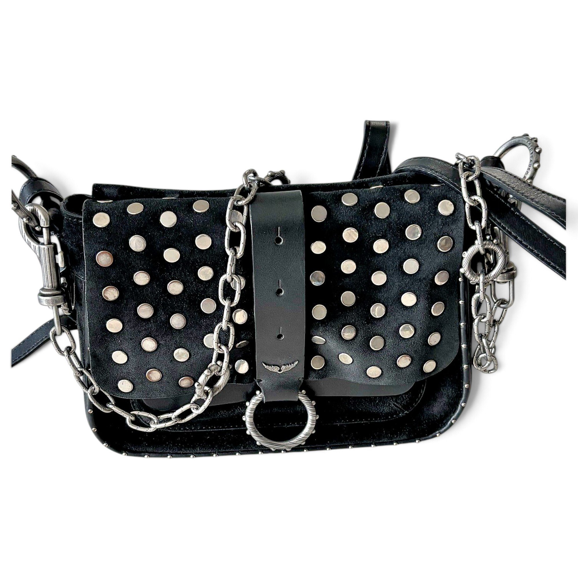 Rock leather crossbody bag