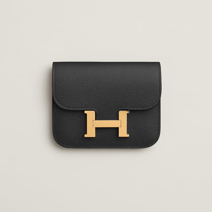Noir Constance Slim Wallet