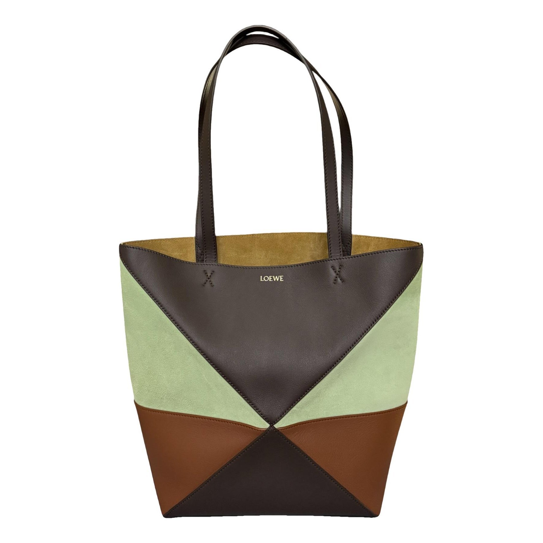Puzzle Fold leather tote