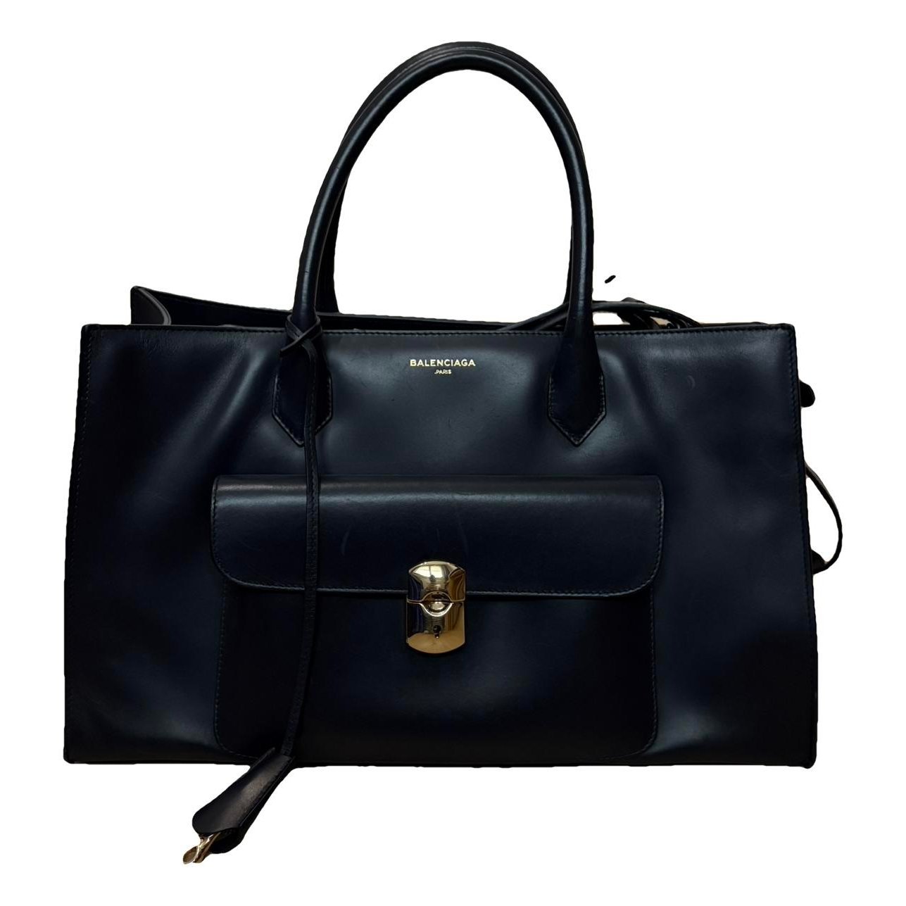 Padlock leather crossbody bag
