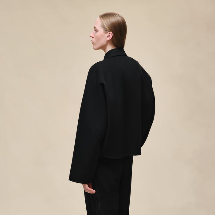 Noir Cashmere Embroidered Jacket
