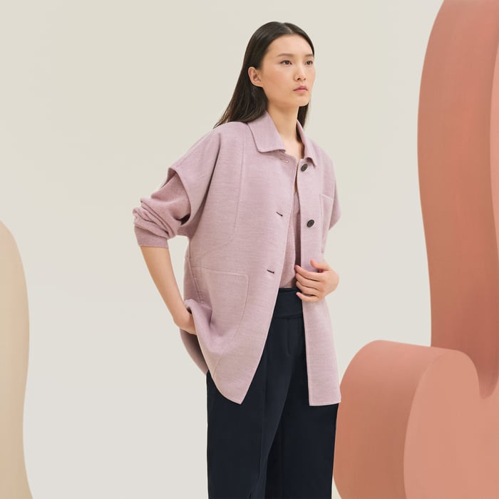 로즈 빨 슬리브리스 재킷