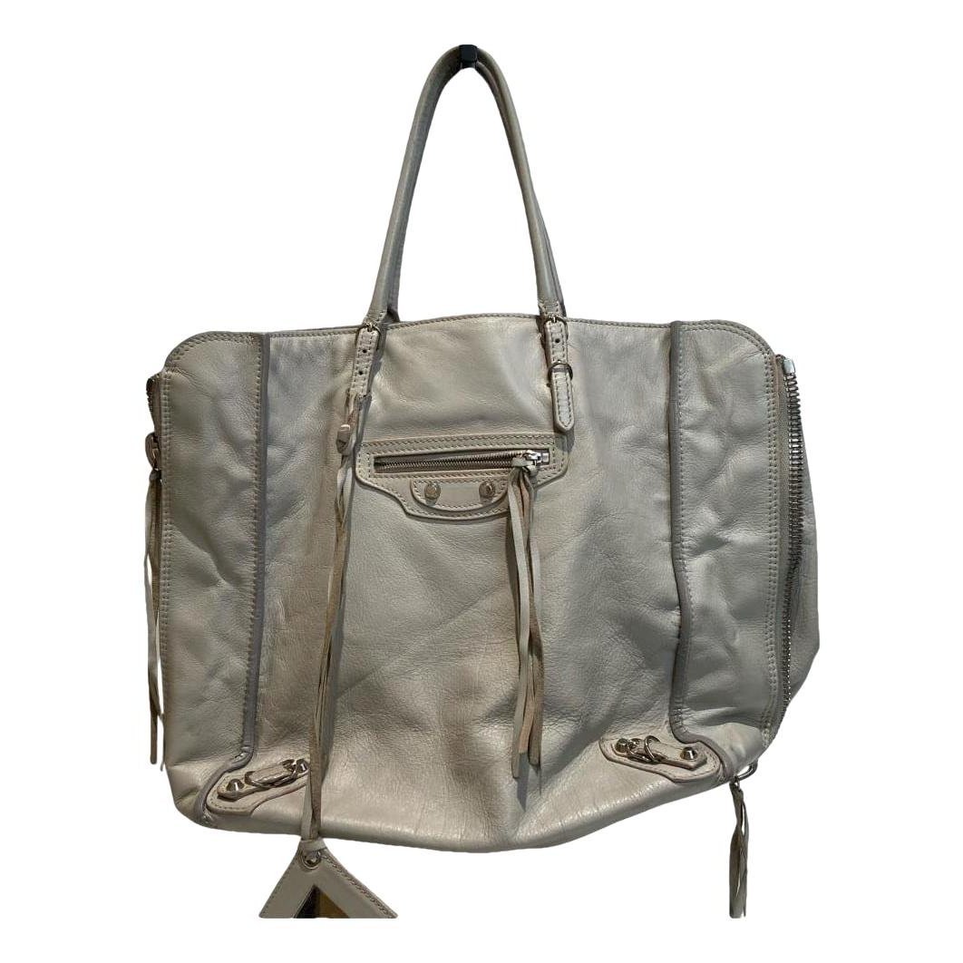 Papier leather tote