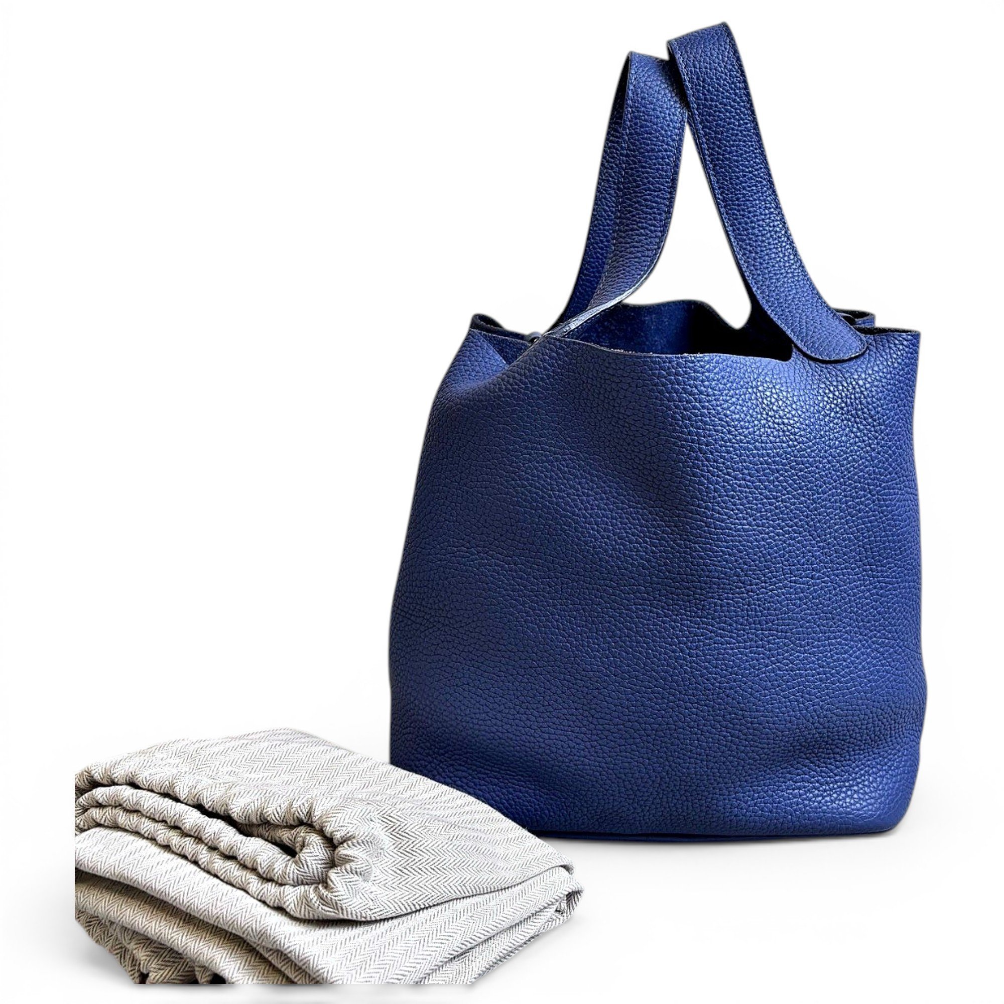 Picotin leather tote