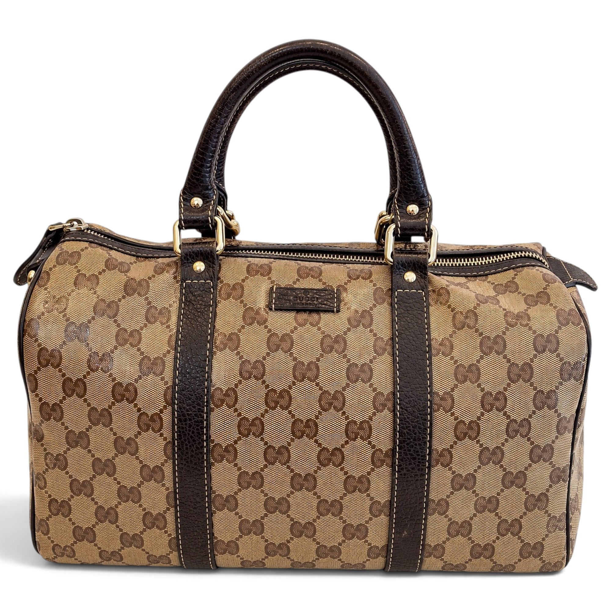 Boston leather bowling bag